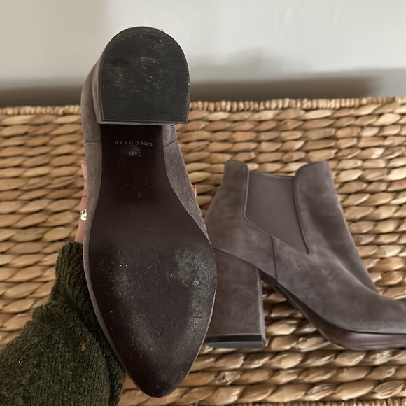 Cole Haan Grey Suede Booties - Picture 4 of 6